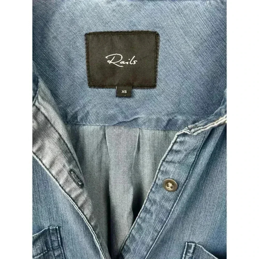 Rails Carter Button Up Denim Shirt - Size Xs - image 3